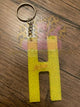 "H" Yellow Aries Keychain