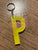 "P" Zodiac Initial Keychains