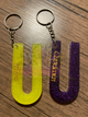 "U" Zodiac Initial Keychains