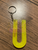 "U" Zodiac Initial Keychains